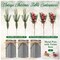 Christmas Centrepiece Table Decorations 3 Sets Floral Arrangement for Christmas Christmas Decor for Table Indoor Kitchen Shelf Mantle Farmhouse Galvanised Pot with Pine Cone Red Holly Berry Pick (Tin Colour)